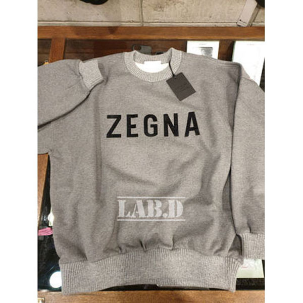 FEAR OF GOD x ZEGNA | GREY OVERSIZED SWEATSHIRT トレーナー 偽物 スウェット