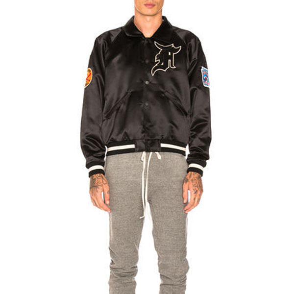 ★【FEAR OF GOD】サテン Satin Manuel Baseball コーチes Jacket