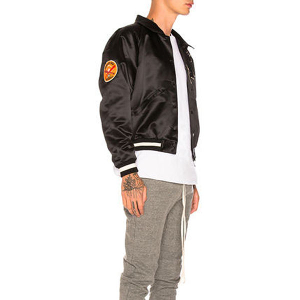 ★【FEAR OF GOD】サテン Satin Manuel Baseball コーチes Jacket