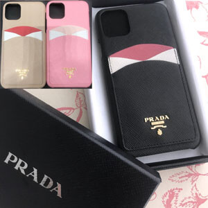 送料込【PRADA】NEW♪カード収納付き♪iPhone11 Pro MAXケース 1ZH125