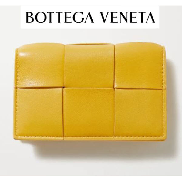 ★関税負担★ボッテガヴェネタ★Intrecciato leather cardholder