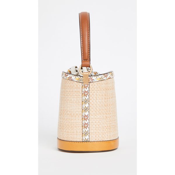 トリーバーチ コピー★Robinson Straw Mini Bucket Bag