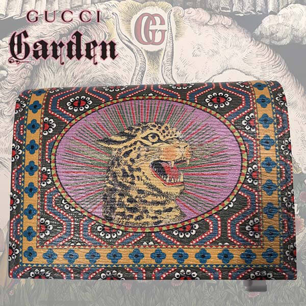 グッチ Garden 財布 コピー レオパード★豹★ミニウォレット 3色