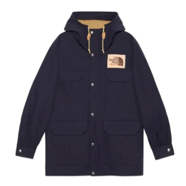 歴史的コラボ入手困難!グッチ ノースフェイス 偽物 NAVY COAT