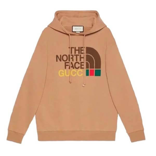 歴史的コラボ入手困難!グッチ× ノースフェイス 偽物 パーカー TAN HOODIE