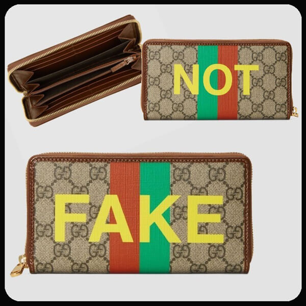 グッチ 財布 偽物 GGスプリーム FAKE/NOT ラウンドジップ 6361692GCAG8280