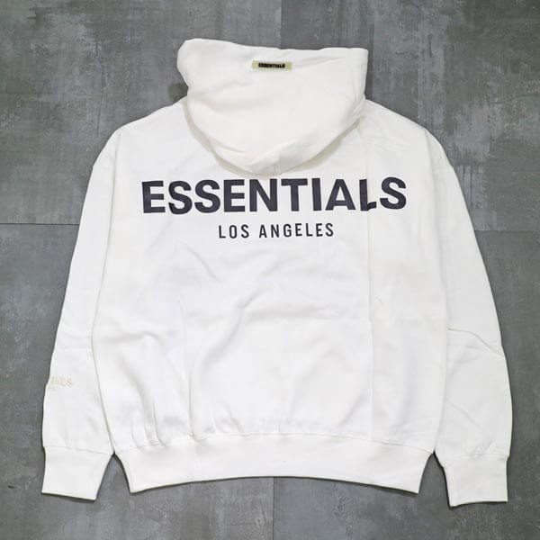 限定！エッセンシャルズ ロサンゼルス 偽物 パーカー LAFear of God Essentials Pullover Hoodie リフレクターロゴ