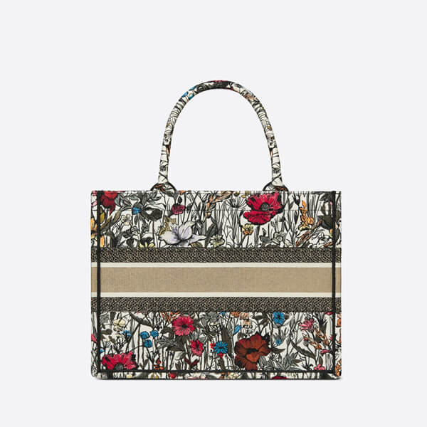 ディオール BOOK TOTE スモールバッグ コピー Mille Fleurs エンブロイダリー