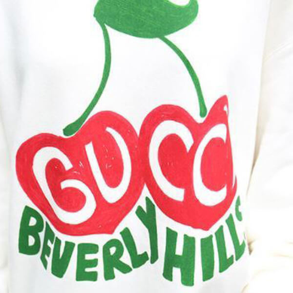 グッチ★“BEVERLY HILLS”コピー チェリー プリント スウェットシャツ630607 DRW00 9522