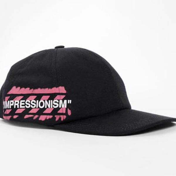 オフ ホワイト 偽物 キャップ OFF WHITE 19SS STENCIL BASEBALL CAP BLACK × FUCHSIA【OMLB008R194000151028】