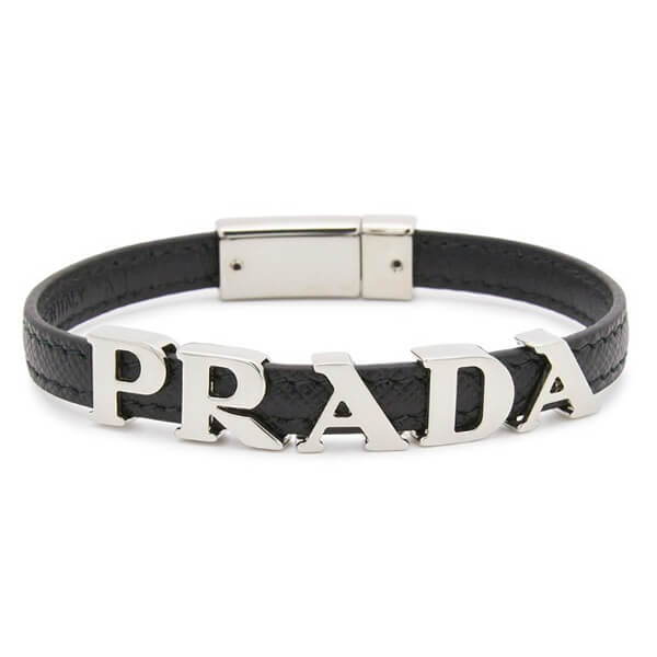 ◆PRADA◆UNISEX ロゴ サフィアーノ ブレスレット