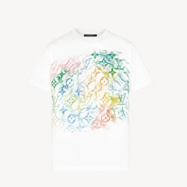 【新作】LV 偽物Tシャツ フロントプリンテッド パステル モノグラム1A8GUQ