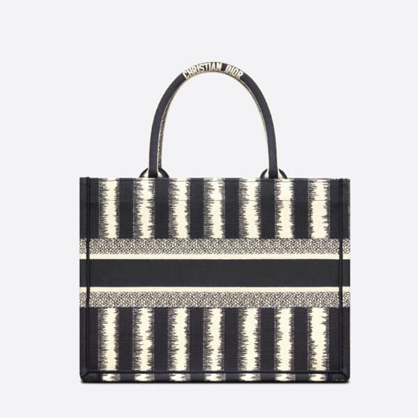 ディオール BOOK TOTE スモールバッグ D-Stripes エンブロイダリー M1296ZRFQ_M928