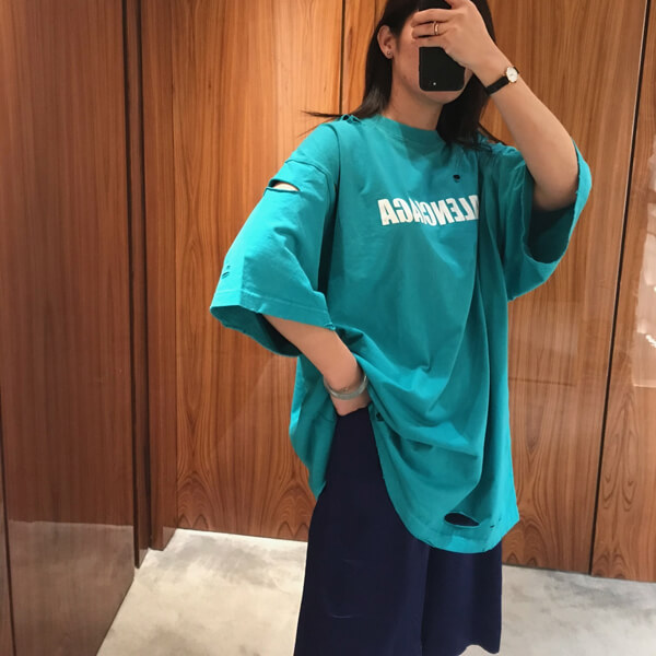 バレンシアガ  Boxy CAPS VINTAGE JERSEY Tシャツ コピー651795TKVB