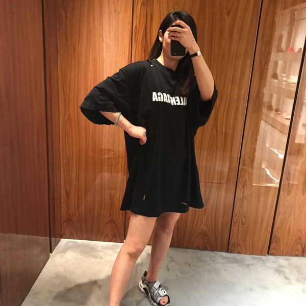 バレンシアガ  Boxy CAPS VINTAGE JERSEY Tシャツ コピー651795TKVB