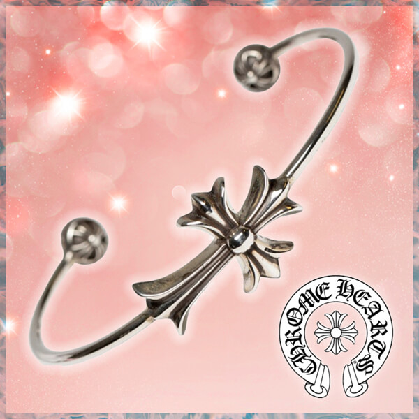 クロムハーツ コピー TINY CH CROSS BANGLE BRACELET