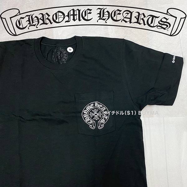 クロムハーツ Tシャツ CH Horseshoe Tee Black 偽物