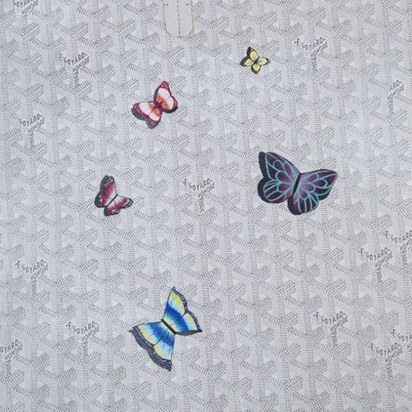 【ゴヤール】Butterfly ホワイト ハンドバッグ スーパーコピー