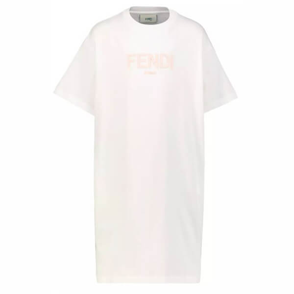 ☆フェンディ☆ 偽物キッズロゴTシャツドレス♪ 大人OK/〜14A