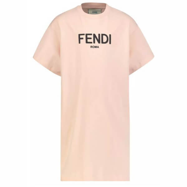 ☆フェンディ☆ 偽物キッズロゴTシャツドレス♪ 大人OK/〜14A