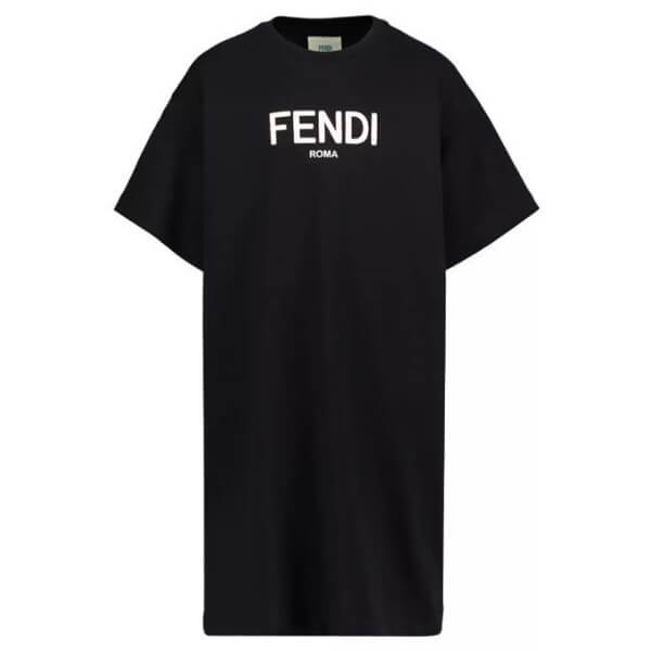 ☆フェンディ☆ 偽物キッズロゴTシャツドレス♪ 大人OK/〜14A