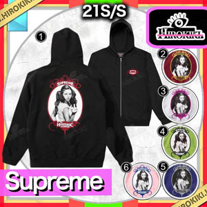 21SS /シュプリーム HYSTERIC GLAMOUR Zip Up Hooded Sweatshirt 偽物