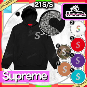 21SS シュプリーム パーカー コピーSwarovski S Logo Hooded Sweatshirt Sロゴ