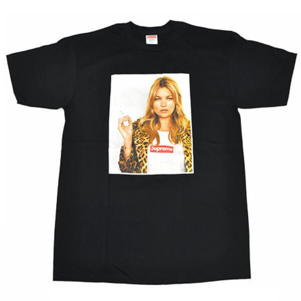 シュプリーム SS12 KATE MOSS TEE 黒 コピー（シュプリームステッカー付き）