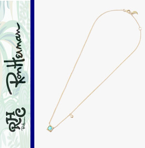 ロンハーマン BETTINA JAVAHERI♡偽物 Carree Bezel Turquoise Necklace 9911700737