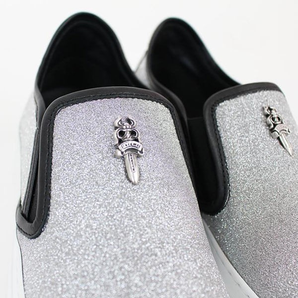 クロムハーツ 偽物★CH Slip On Dagger Metallic Silver CH+