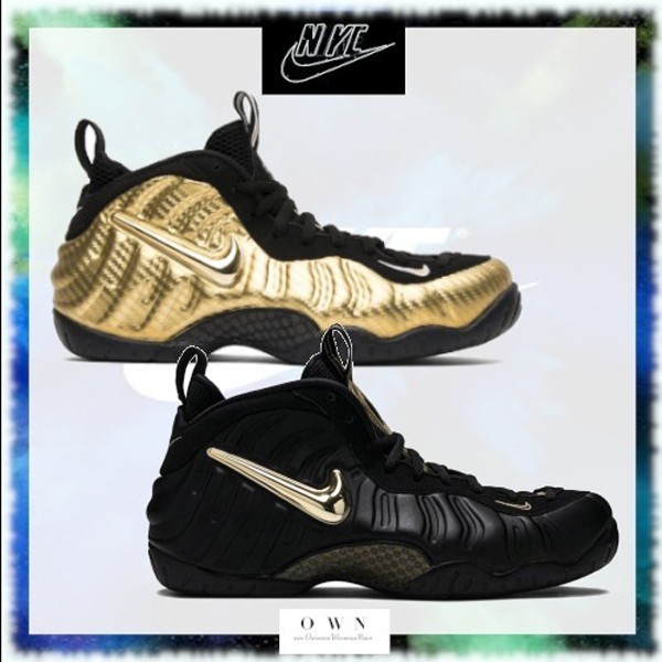 フォームポジット 偽物レア品★NIKE Air Foamposite Pro Metallic Gold/Black