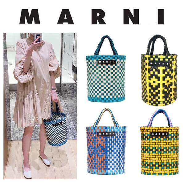 【レア】完売必至!!★MARNI MARKET★ラウンドピクニックバッグ スーパーコピーN級品♪