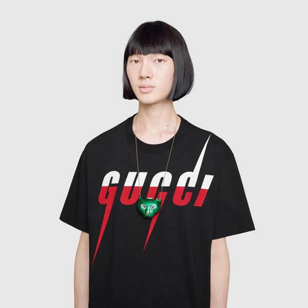 累積売上総額第１位【グッチ★20春夏】T-SHIRT W/ グッチ BLADE 565806 XJAZY