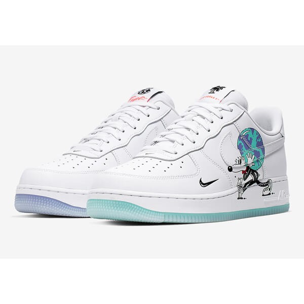 入手困難コラボ！Nike Air Force 1 Flyleather Steve Harrington Earth Day 偽物 CI5545 100