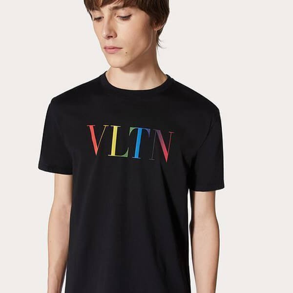 vltn tシャツ コピー★ヴァレンティノマルチカラー クルーネック Tシャツ VV3MG10V72U24D/VV3MG10V72U20T