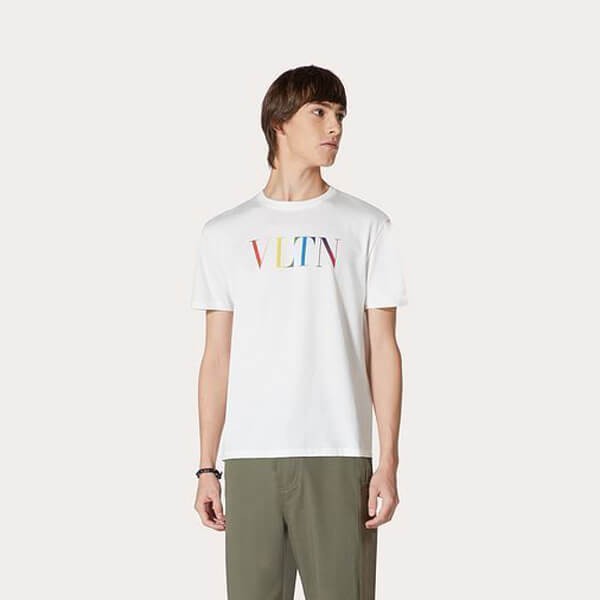 vltn tシャツ コピー★ヴァレンティノマルチカラー クルーネック Tシャツ VV3MG10V72U24D/VV3MG10V72U20T