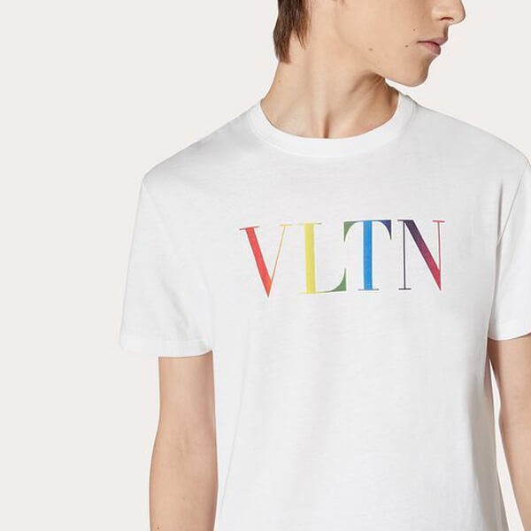 vltn tシャツ コピー★ヴァレンティノマルチカラー クルーネック Tシャツ VV3MG10V72U24D/VV3MG10V72U20T