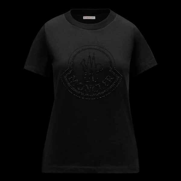 モンクレール★21/22秋冬ラインストーン付きTシャツ偽物【クリーム】