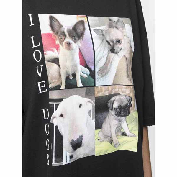 21新作可愛い バレンシアガ I Love Dogs プリント Tシャツコピー品