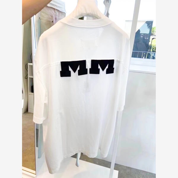 【マルジェラ】MM パッチ コットン 半袖Tシャツ/ ホワイト