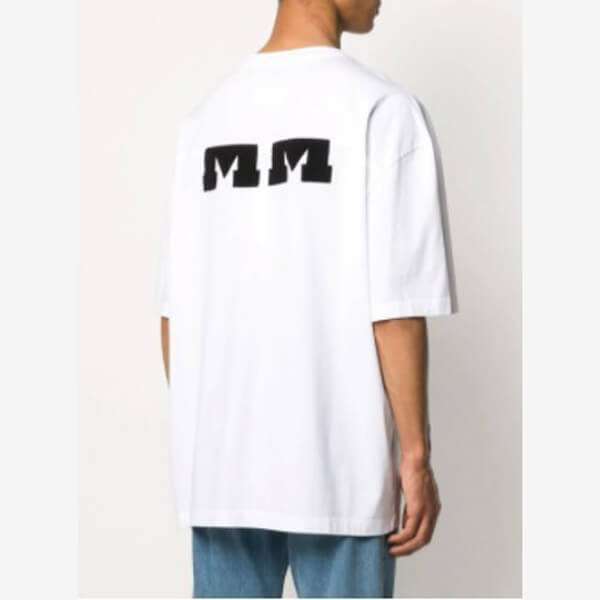 【マルジェラ】MM パッチ コットン 半袖Tシャツ/ ホワイト