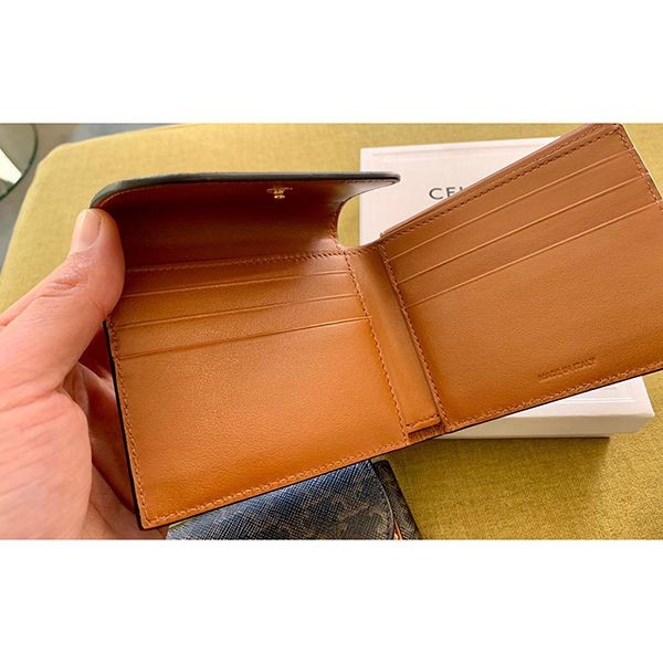 【セリーヌ】Double Flap Origami Wallet トリオンフキャンバスコピー品