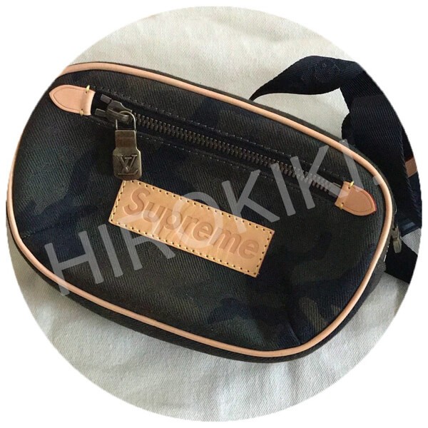 ルイヴィトン × シュプリーム Bumbag Pm ウエストポーチ 偽物