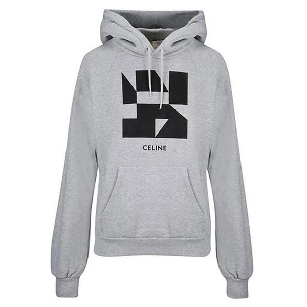 セリーヌ パーカー スーパーコピー★logo cotton hoodie grey【追跡付】2Y006610G