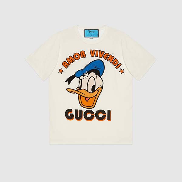 【Disney×グッチ】偽物ドナルドダック Tシャツ 615044 XJDBJ 9088