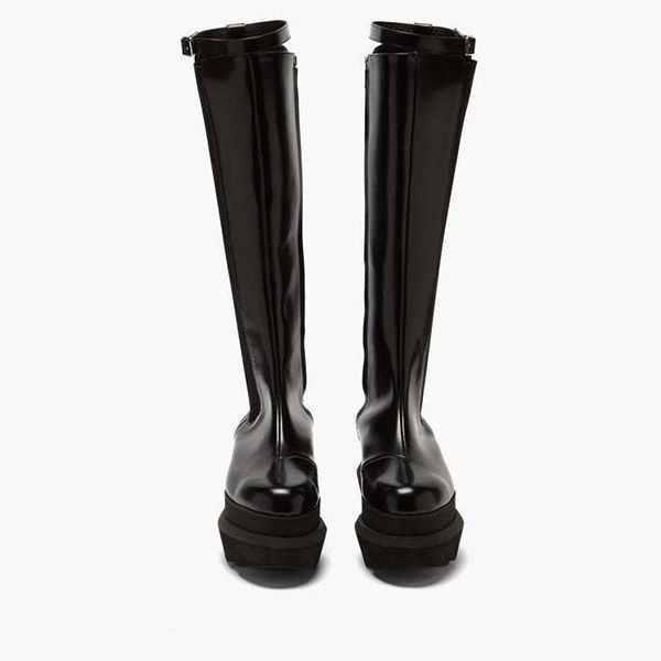 [sacai]LEAHER BOOTS☆プラットフォームレザーチェルシーブーツ21-05758