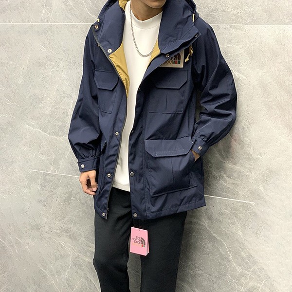 歴史的コラボ入手困難!グッチ ノースフェイス 偽物 NAVY COAT