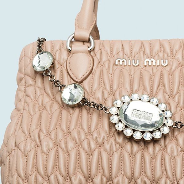 《送料無料》☆MiuMiu☆クリスタル ナッパレザー ハンドバッグ コピー 6色 5BA067FVJF0002VOOO