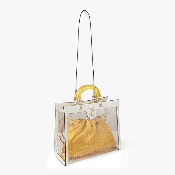 JIMMY CHOO 偽物 プレキシハンドル レザートートバッグ VARENNETHTOTERAA