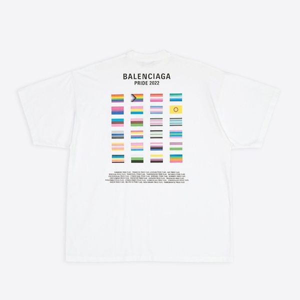 激安価格！バレンシアガ PRIDE 22 オーバーサイズ ロゴTシャツ 偽物 2色